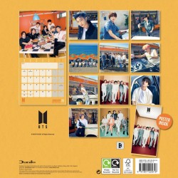 BTS - OFFICIAL BTS BANGTAN BOYS 2023 CALENDAR (MONTH TO VIEW SQUARE WALL CALENDAR) LIMITED EDITION
