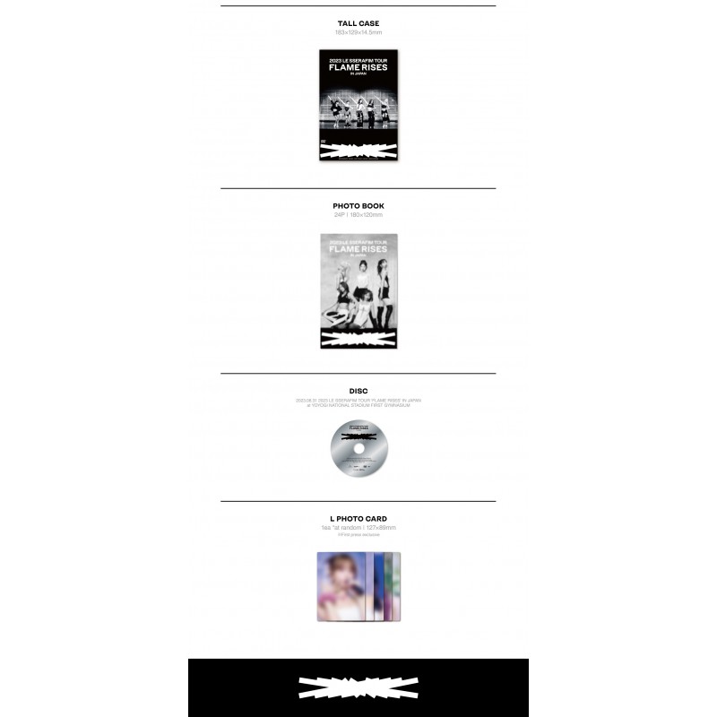 LE SSERAFIM - 2023 LE SSERAFIM TOUR `FLAME RISES` IN JAPAN (DVD+PHOTOBOOK+PHOTOCARD)[REGULAR EDITION(FIRST PRESS)]