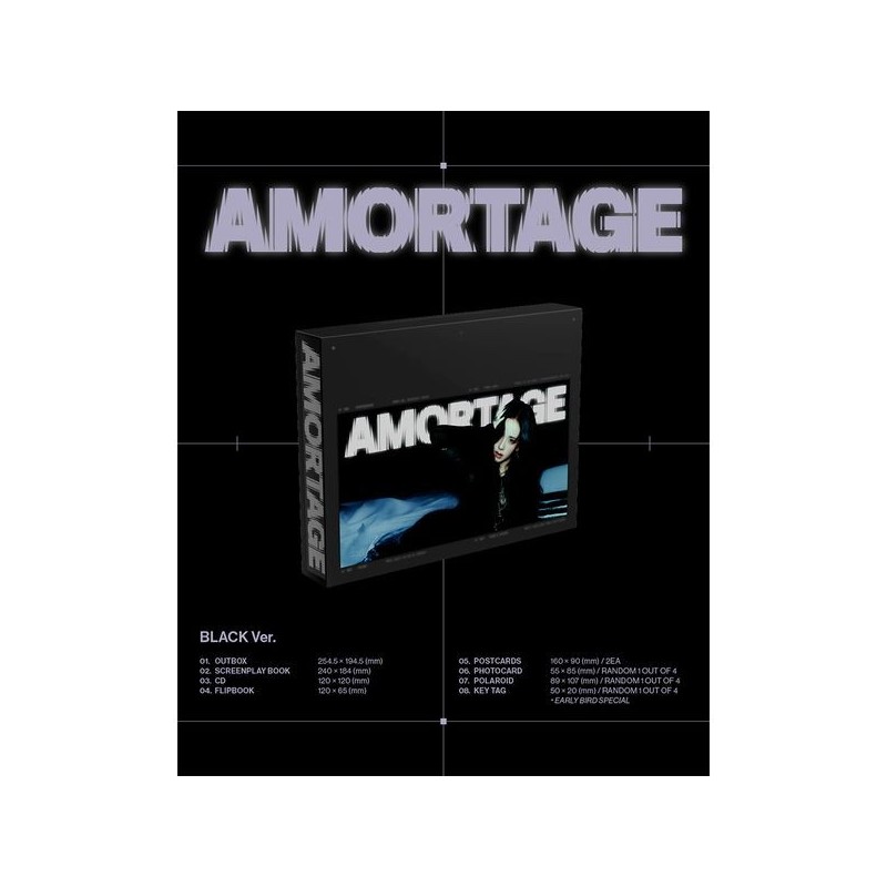 JISOO - MINI ALBUM [AMORTAGE] EXCLUSIVE EDITION (BLACK VER)