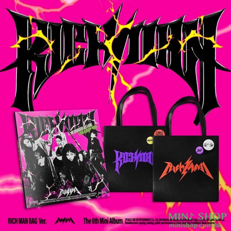 AESPA - 6TH MINI ALBUM [RICH MAN] (RICH MAN BAG VER.)(Random Ver.)