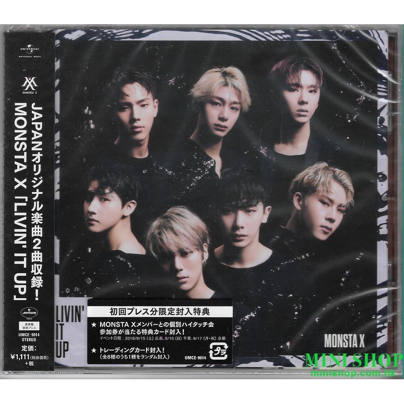 MONSTA X LIVIN' IT UP [通常盤初回プレス, CD+隨機小卡1張(全8種)]